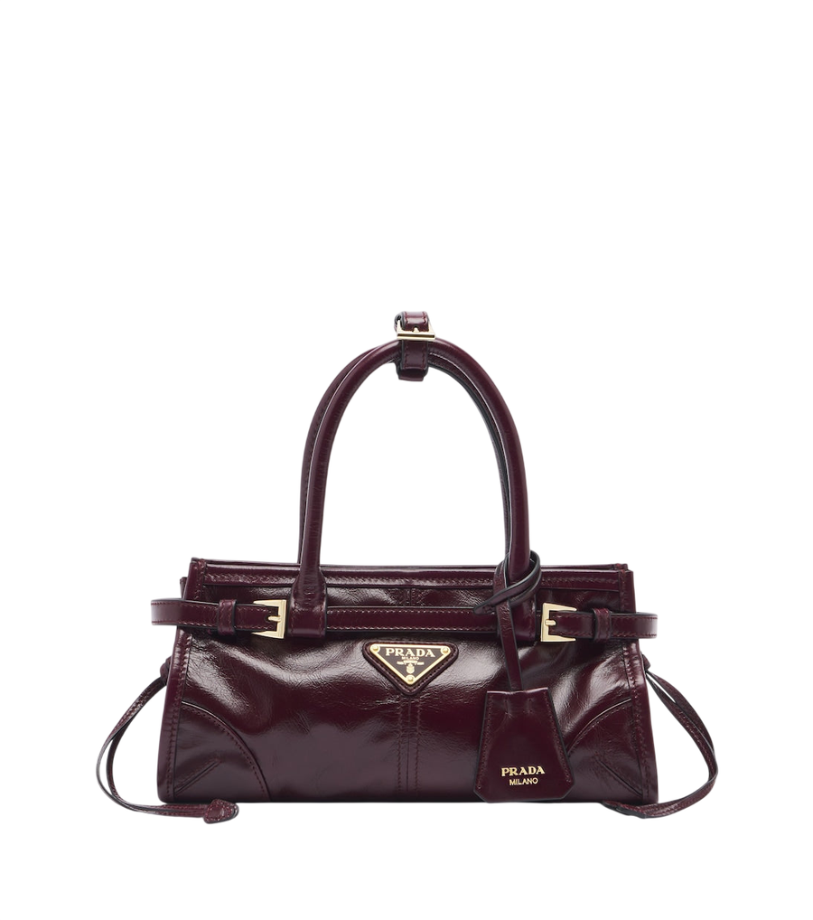 Prada Bonnie Mini leather top-handle bag