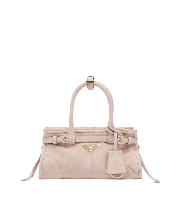 Bolso de mano mini Bonnie de ante de Prada
