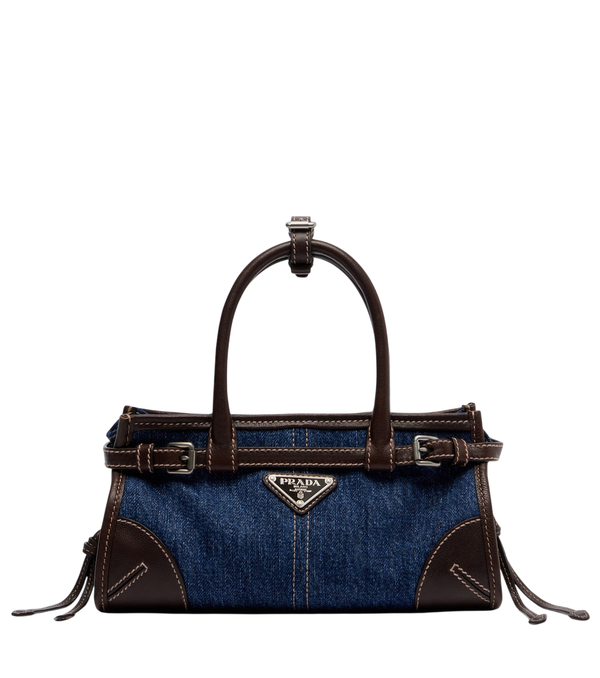 Bolso de mano pequeño Prada Bonnie de mezclilla