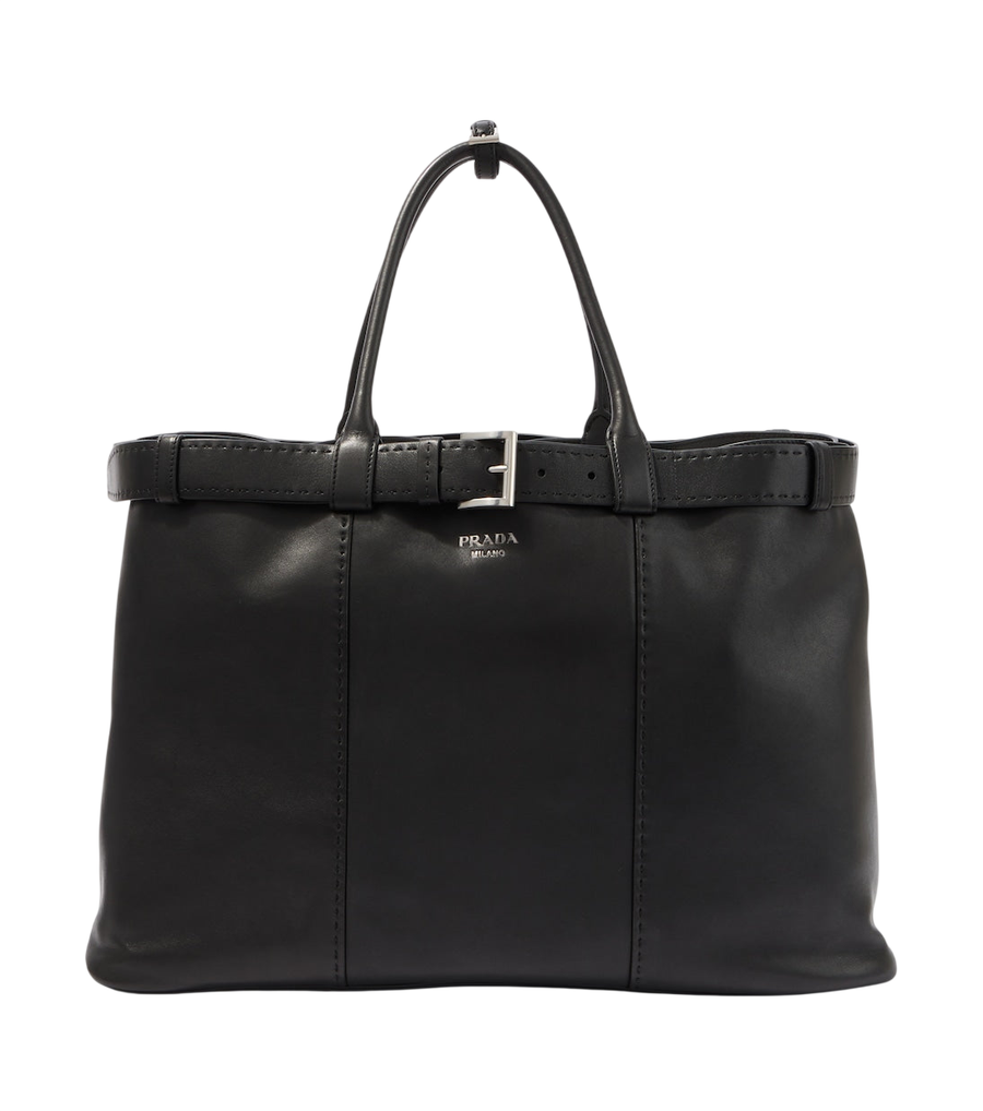 Prada Buckle leather tote bag