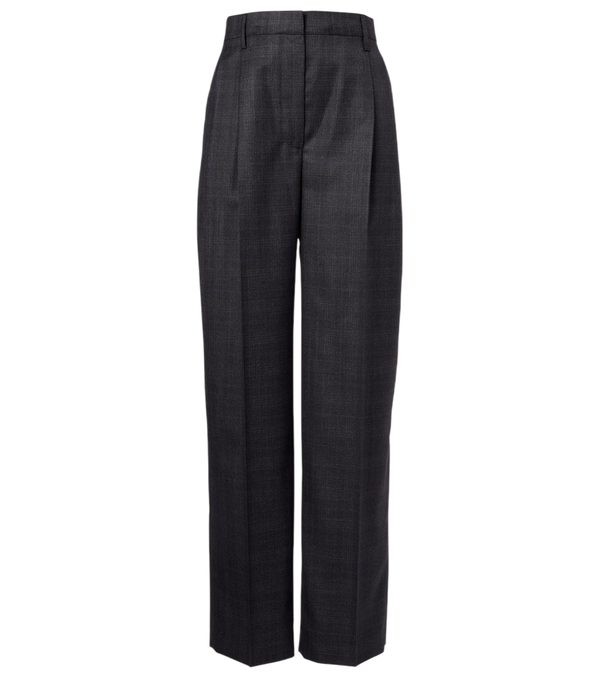 Prada Checked wool wide-leg pants