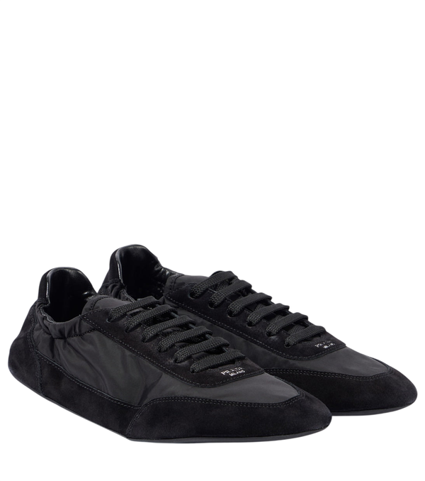 Prada Collapse Re-Nylon suede-trimmed sneakers