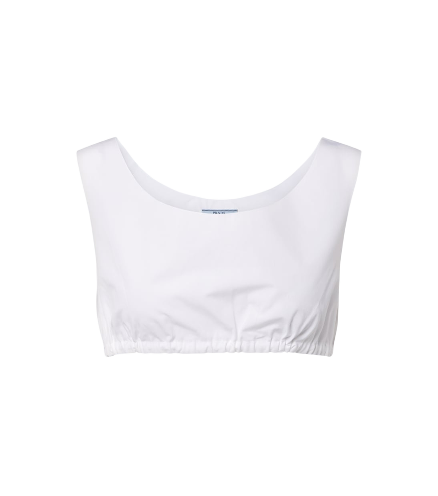Prada Cotton poplin bra top