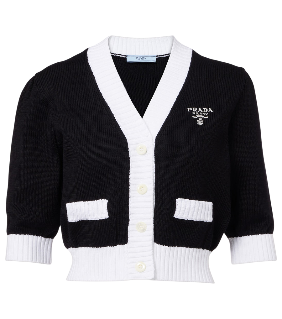 Prada Cropped cotton cardigan