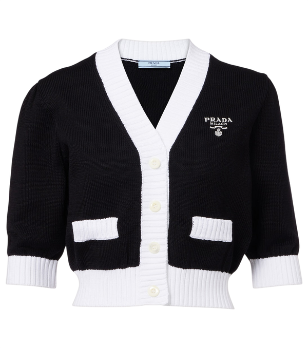 Prada Cropped cotton cardigan