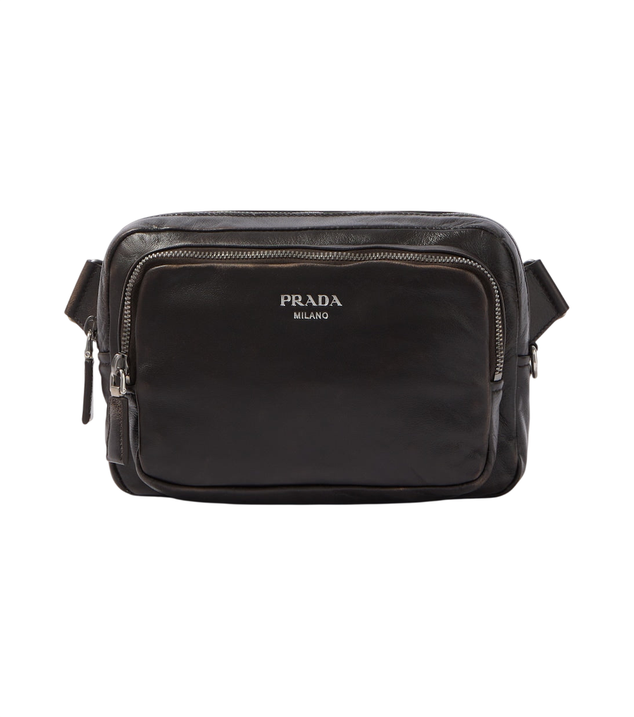 Prada Distressed leather crossbody bag