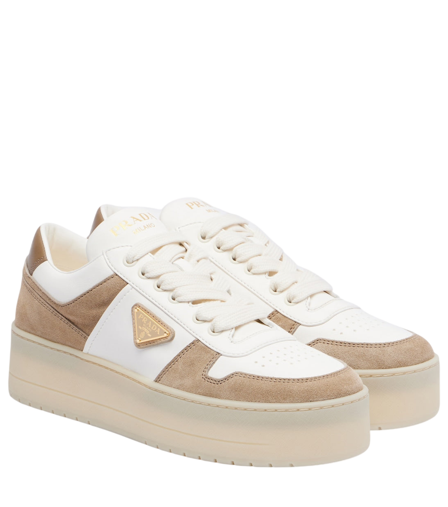 Prada Downtown Bold leather platform sneakers