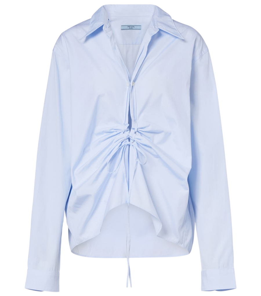 Prada Gathered cotton shirt