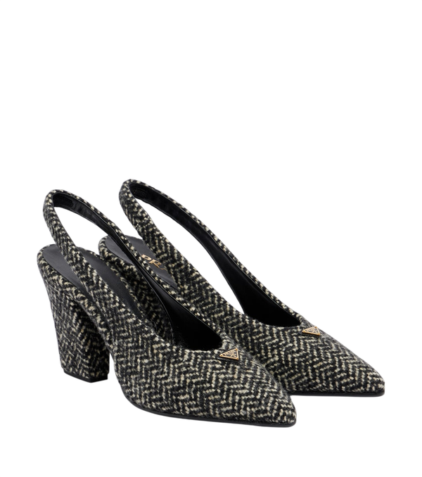 Prada Décolleté slingback a spina di pesce