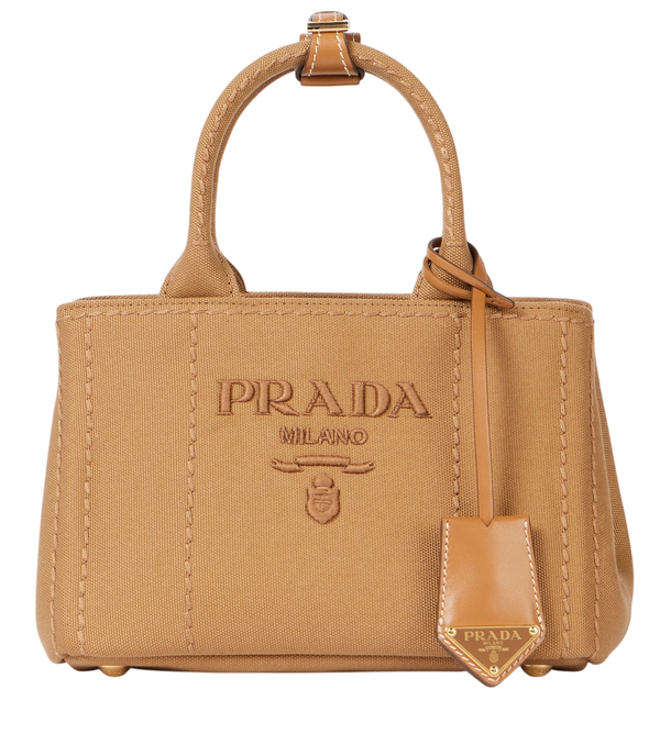 Prada Mini borsa tote in tela con fioriera