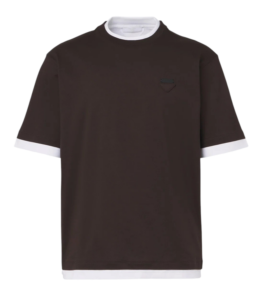 Prada Layered Cotton Jersey T-Shirt