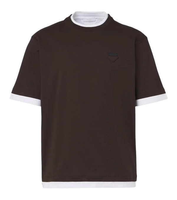 Prada Layered Cotton Jersey T-Shirt