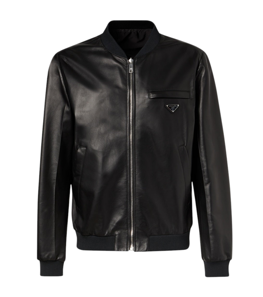 Prada Leather bomber jacket