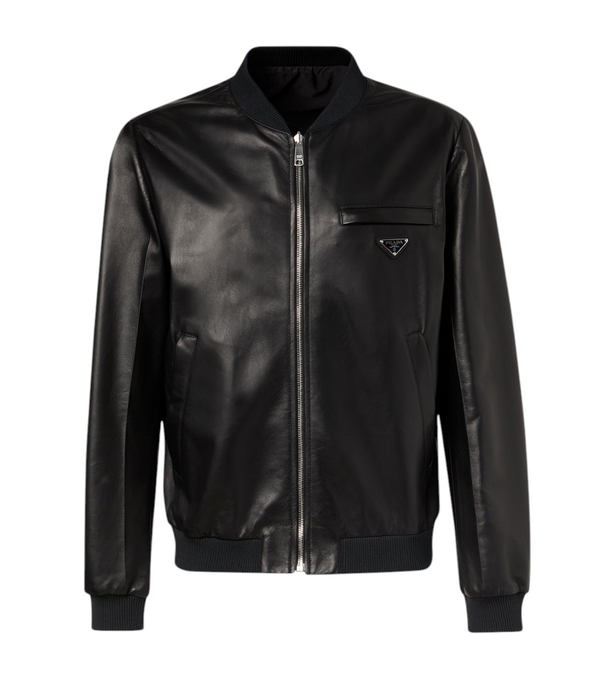 Prada Leather bomber jacket