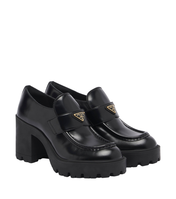 Prada Mocassini con plateau in pelle