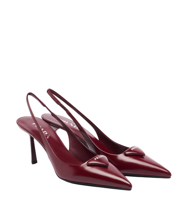 Prada Leather slingback pumps