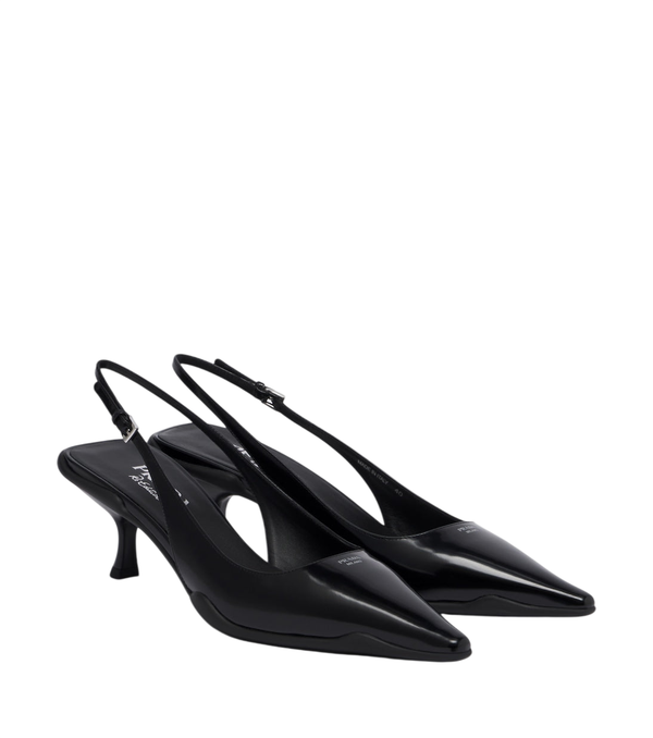 Prada Leather slingback pumps