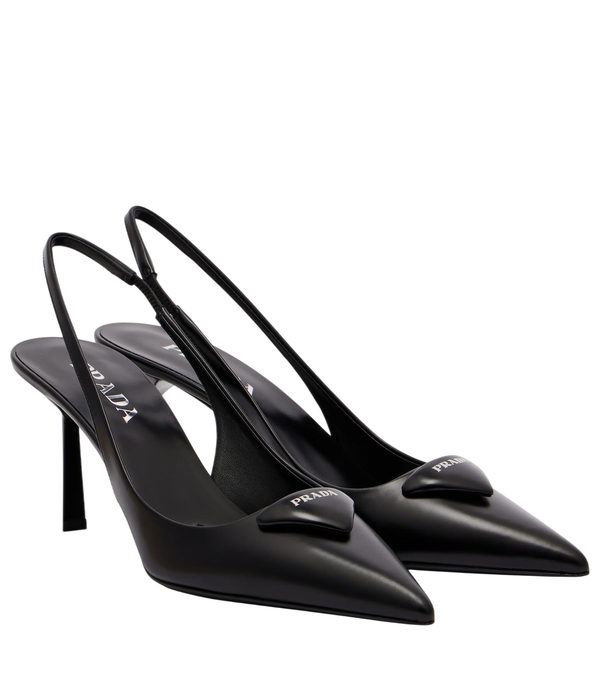Prada Leather slingback pumps