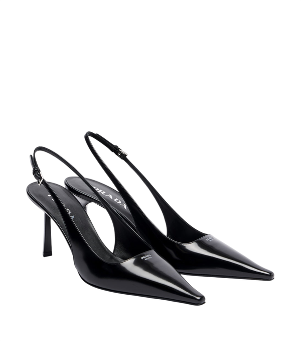 Prada Leather slingback pumps