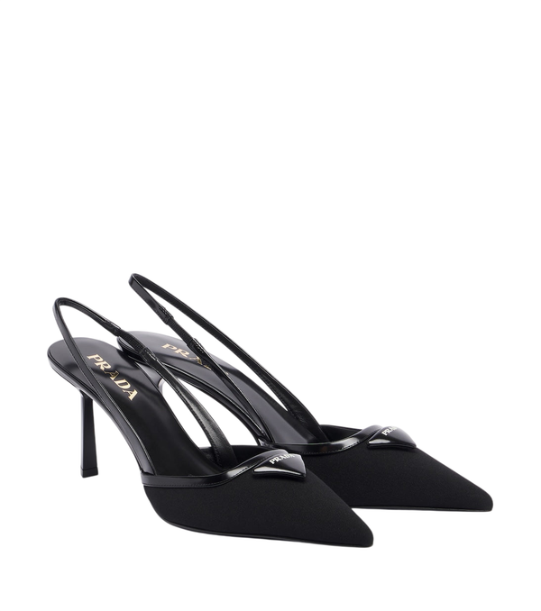 Prada Décolleté slingback con finiture in pelle