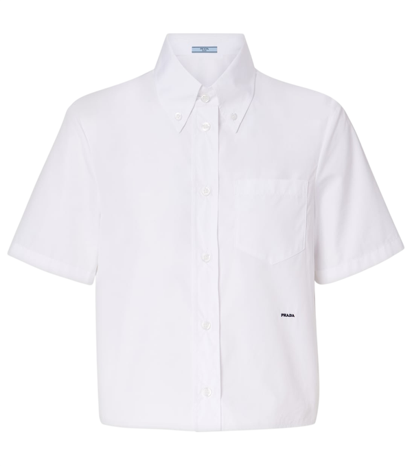 Prada Logo cotton poplin shirt