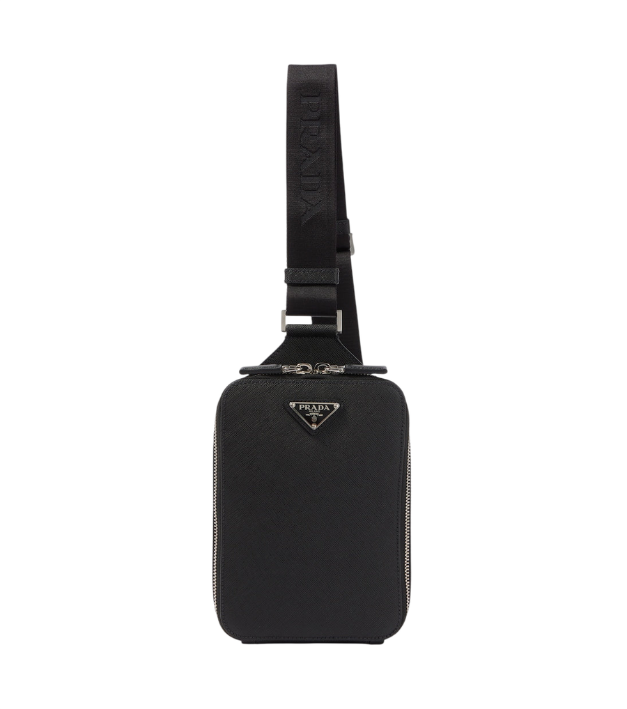 Prada Logo leather shoulder bag