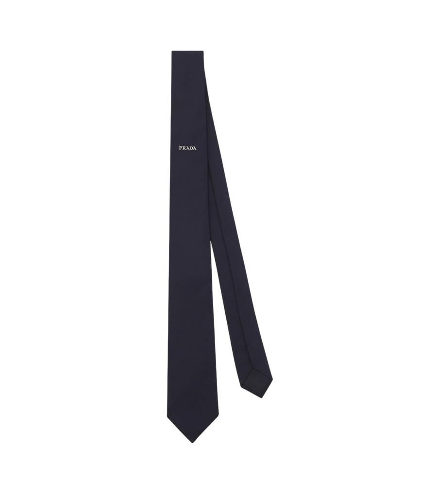 Prada Logo silk tie