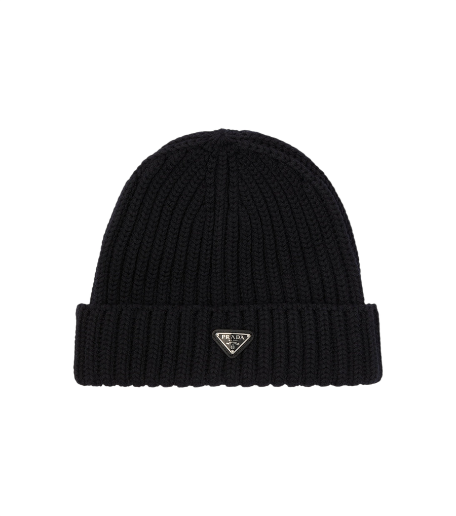 Prada Logo virgin wool beanie