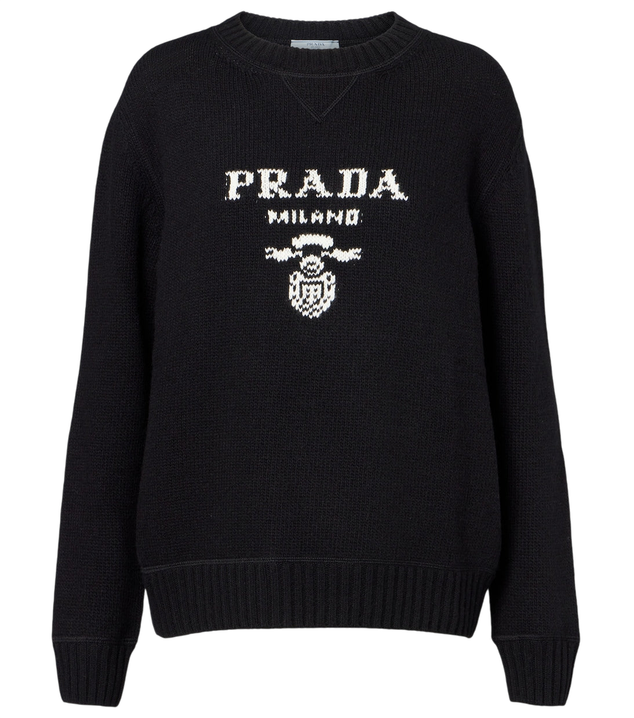 Prada Logo wool and cashmere sweater