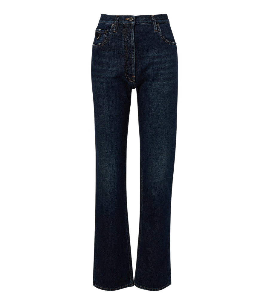 Jeans de corte recto y tiro medio de Prada