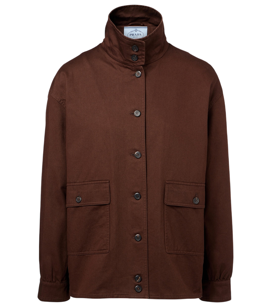Prada Oversized cotton field jacket