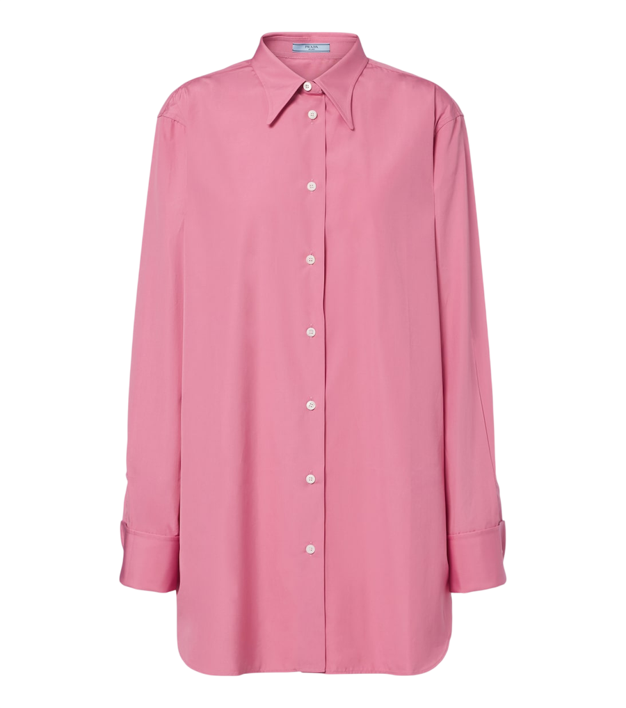 Chemise oversize en popeline de coton Prada
