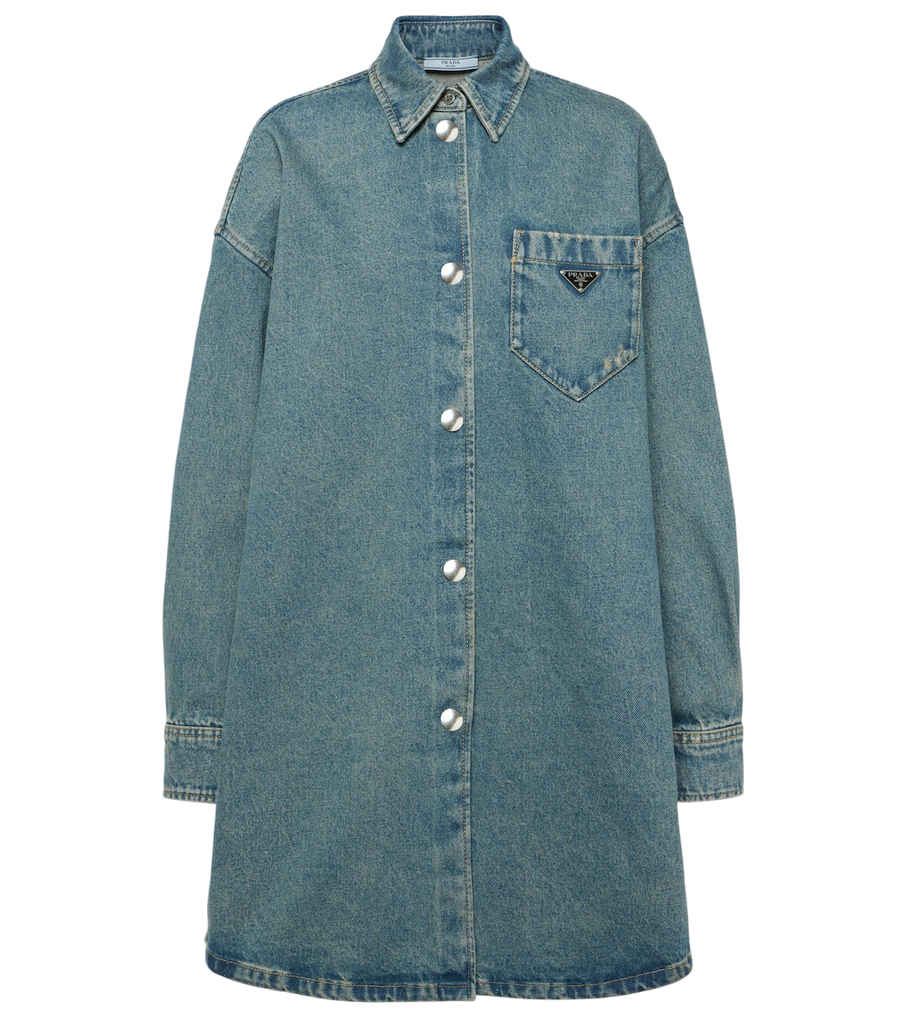 Prada Oversized denim shirt dress