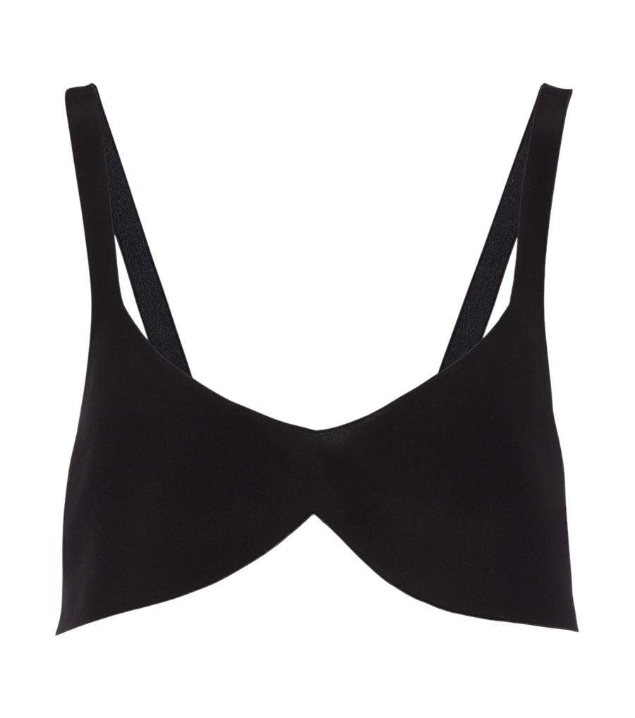Prada Oversized silk crêpe de chine bra top