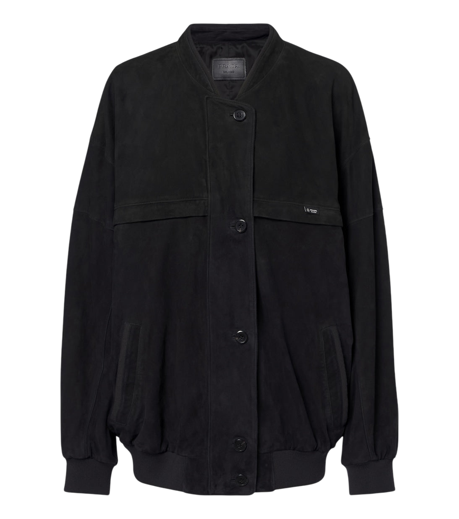 Prada Oversized suede bomber jacket