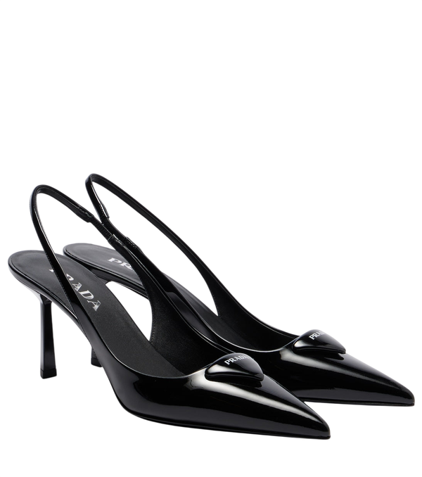 Escarpins slingback Prada en cuir verni