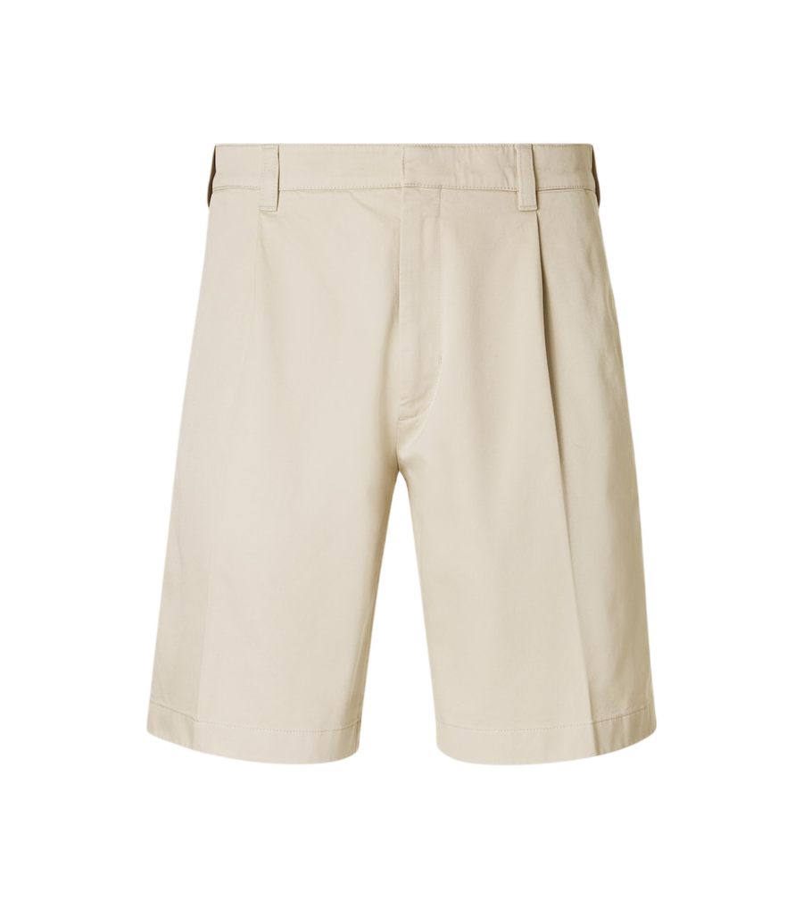 Prada Pleated cotton Bermuda shorts