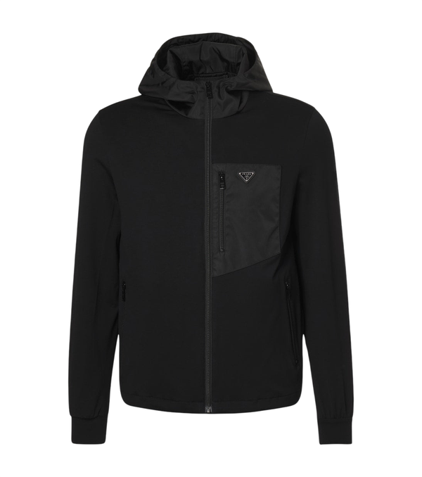 Prada Re-Nylon and cotton-blend hoodie