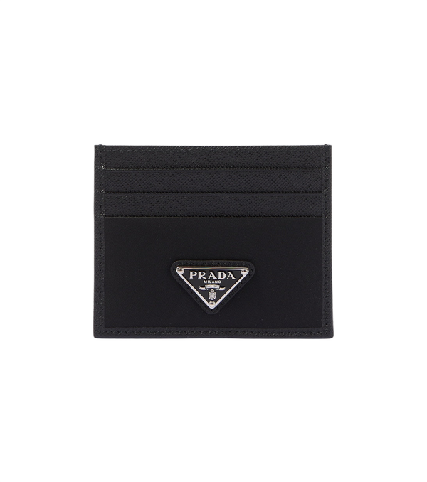 Prada Re-Nylon and Saffiano leather card holder