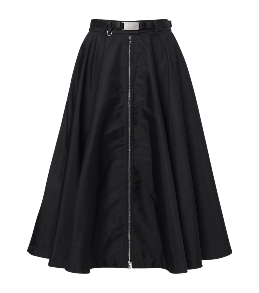 Prada Re-Nylon belted midi skirt