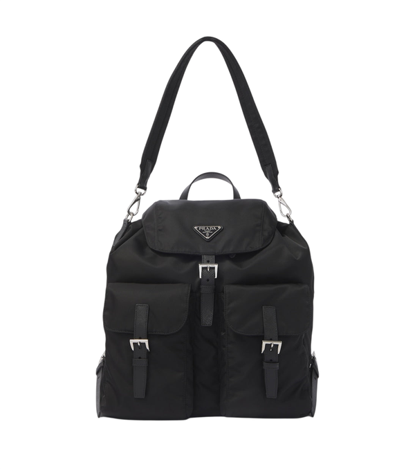 Prada Re-Nylon leather-trimmed backpack
