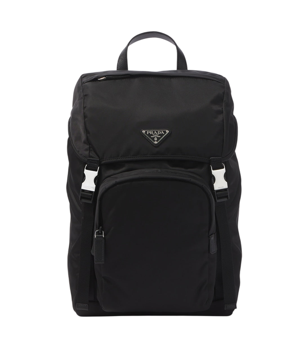 Prada Re-Nylon leather-trimmed backpack