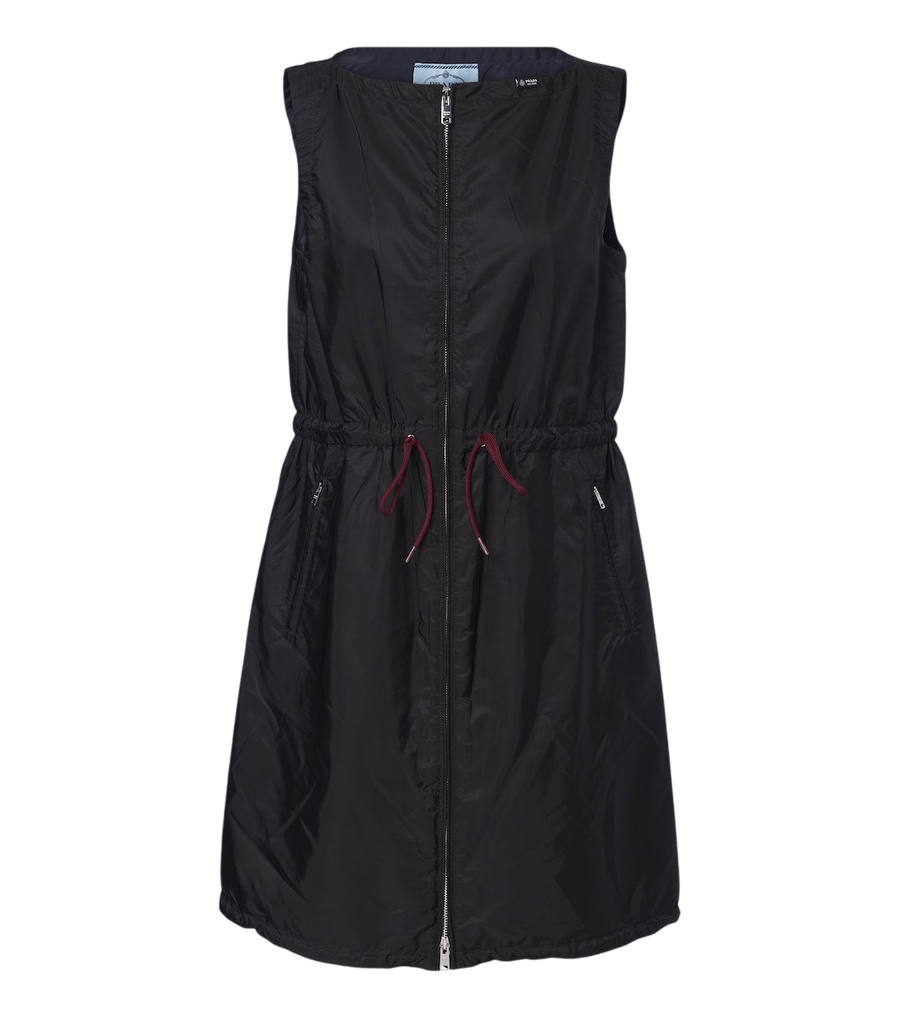 Minivestido con cremallera Prada Re-Nylon