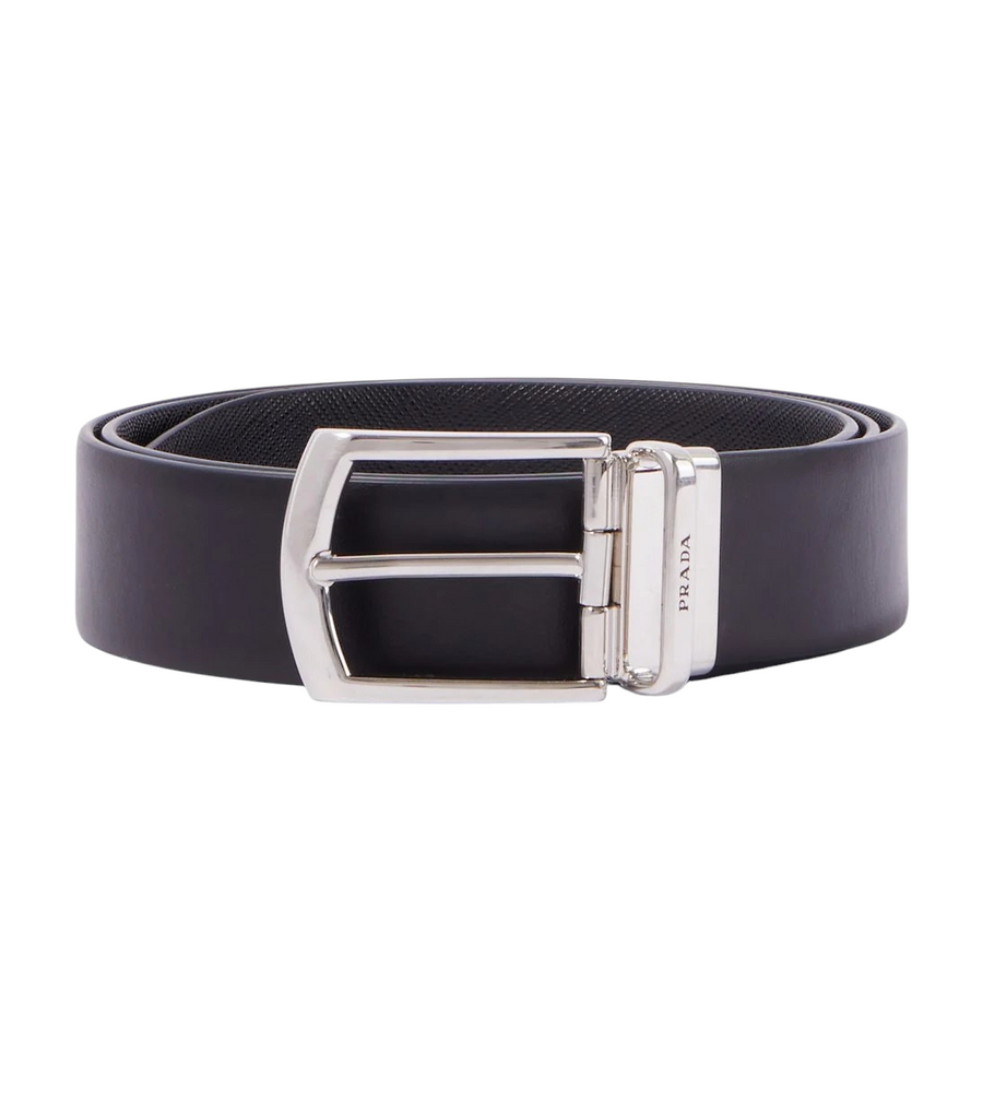 Prada Reversible Saffiano and Leather Belt