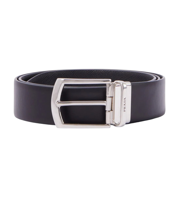 Prada Reversible Saffiano and Leather Belt