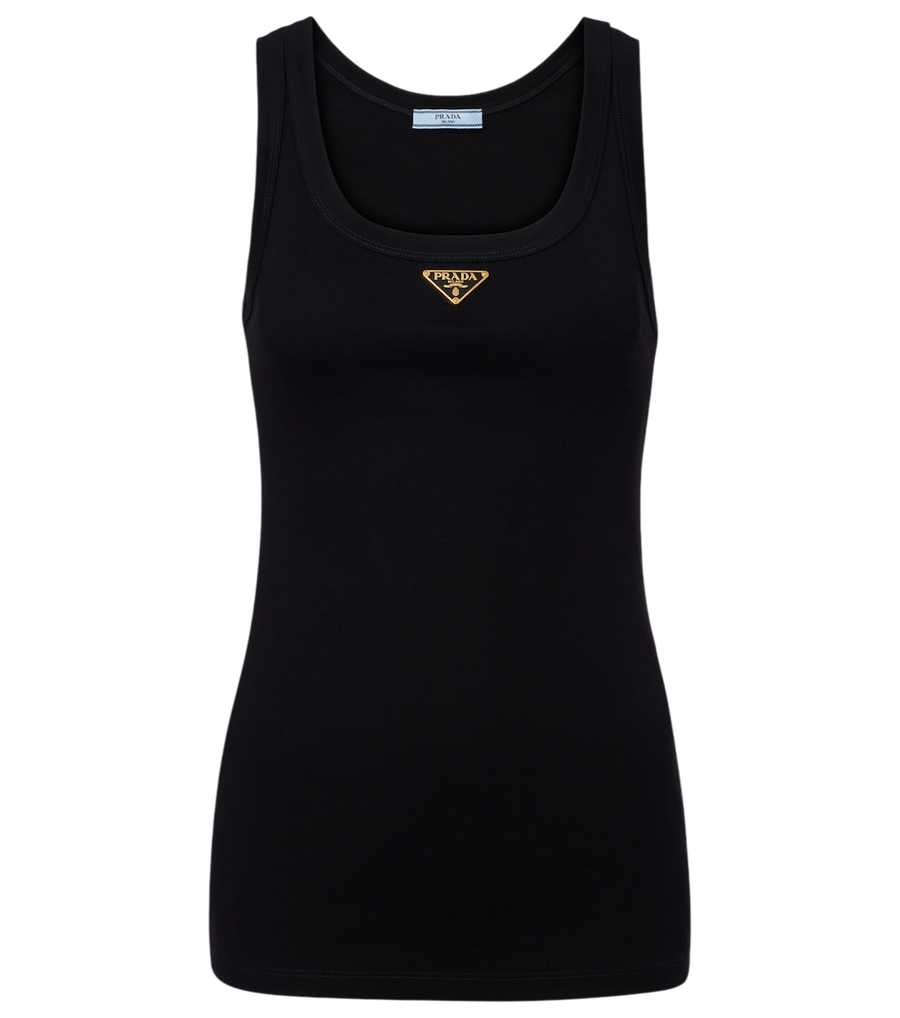 Débardeur Prada en jersey de coton côtelé