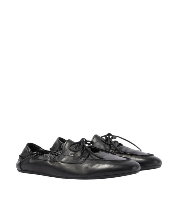Prada Shuffle Leather Loafers