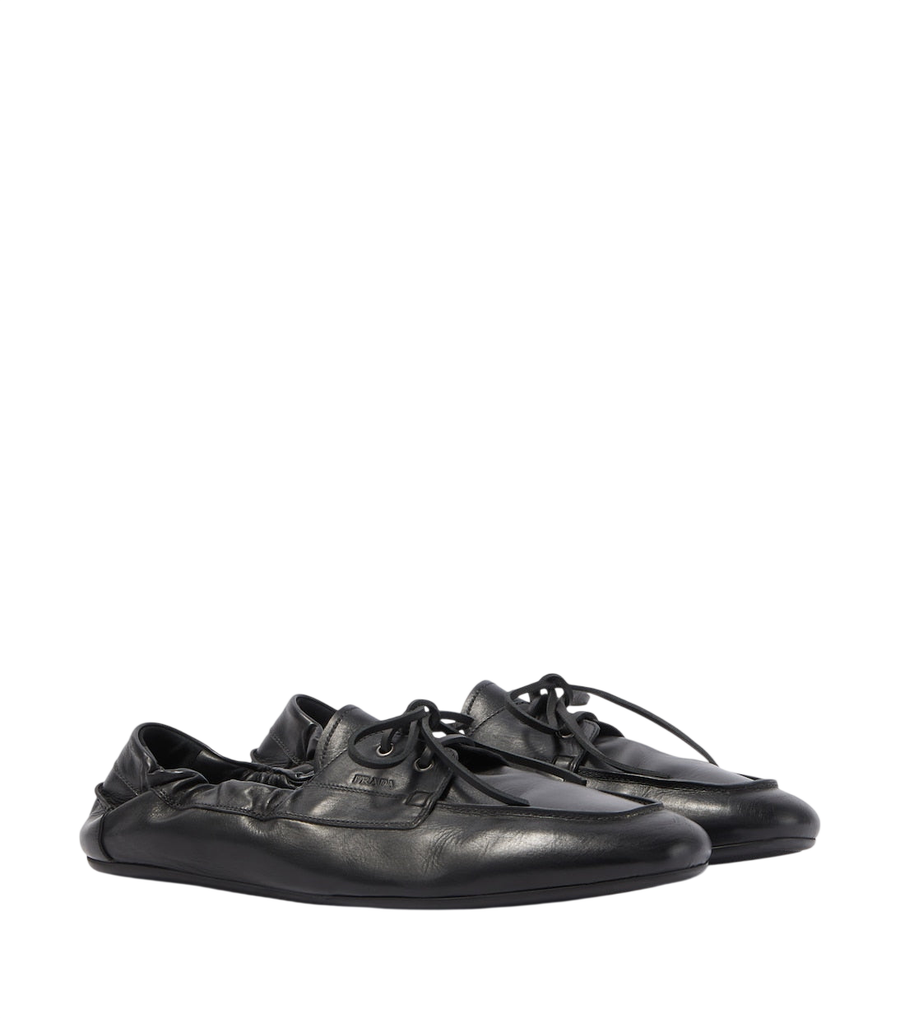 Prada Shuffle leather loafers