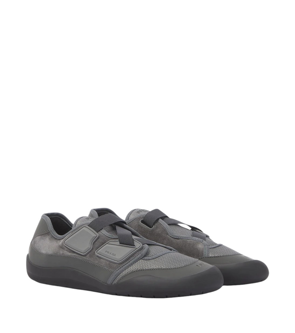 Prada Speedrock suede-trimmed sneakers