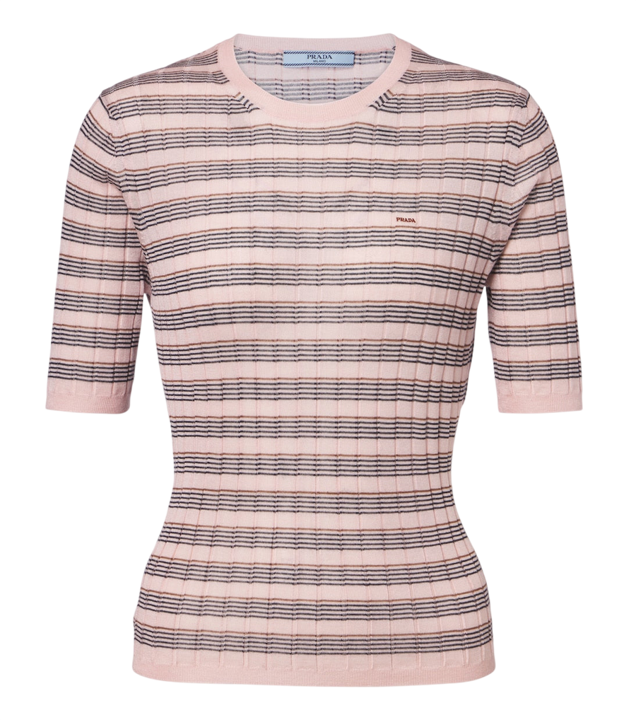 Prada Striped cashmere and silk sweater